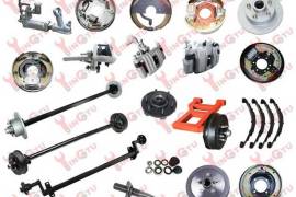 Trailer parts, axle, brakes, drums and hubs, 0 Trailer parts, axle, brakes, drums and hubs, 0