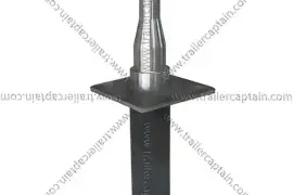 Trailer stub axle spindle with flange for drum bra,  0