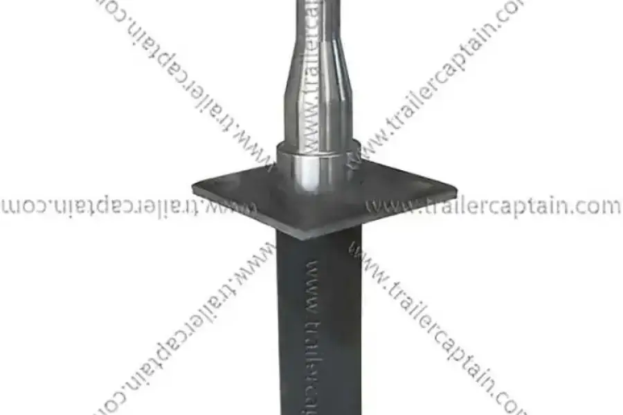 Trailer stub axle spindle with flange for drum bra,  0