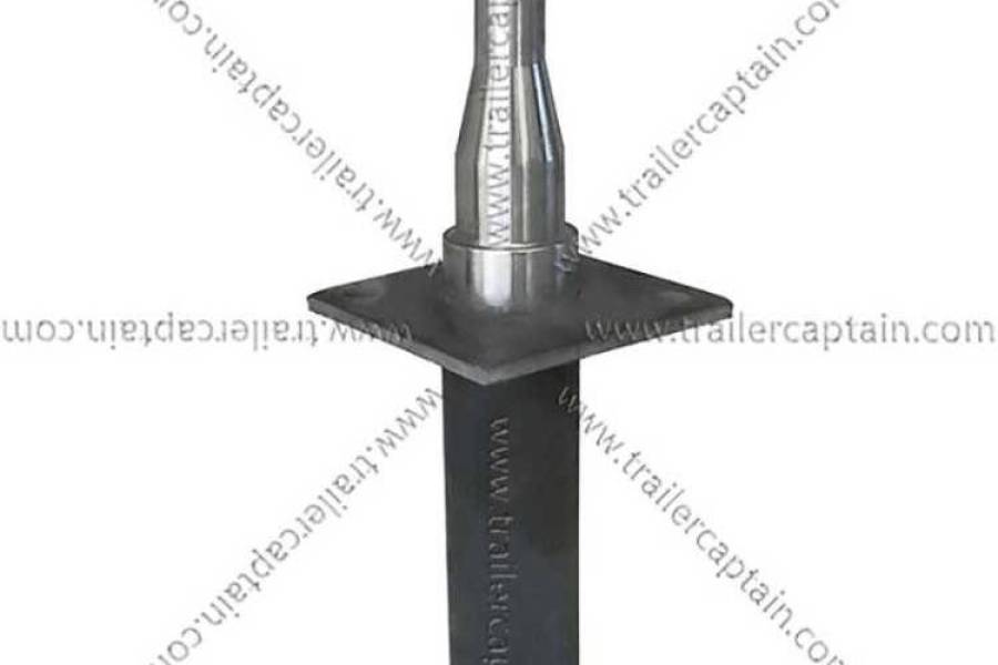 Trailer stub axle spindle with flange for drum bra,  0