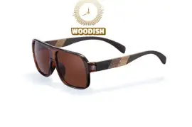 BROWN MIX LAYERED WOODEN UNISEX SUNGLASSES ST21500, ZAR 1.00